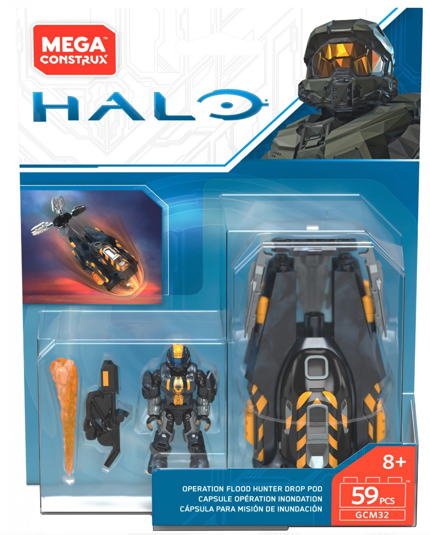 halo mega bloks flood drop pod