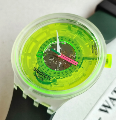 SWATCH+NEON COLLECTION+BIG BOLD BIOCOURCED+SB05K400 BLINDED BY