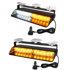 12LEDs Warning Hazard Single Strobe Light Windshield Interior Emergency Light