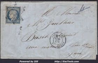 FRANCE CERES 25c No. 4 ON LETTER SILENT STAR + CAD TYPE 15 PARIS FROM 05/05/1852