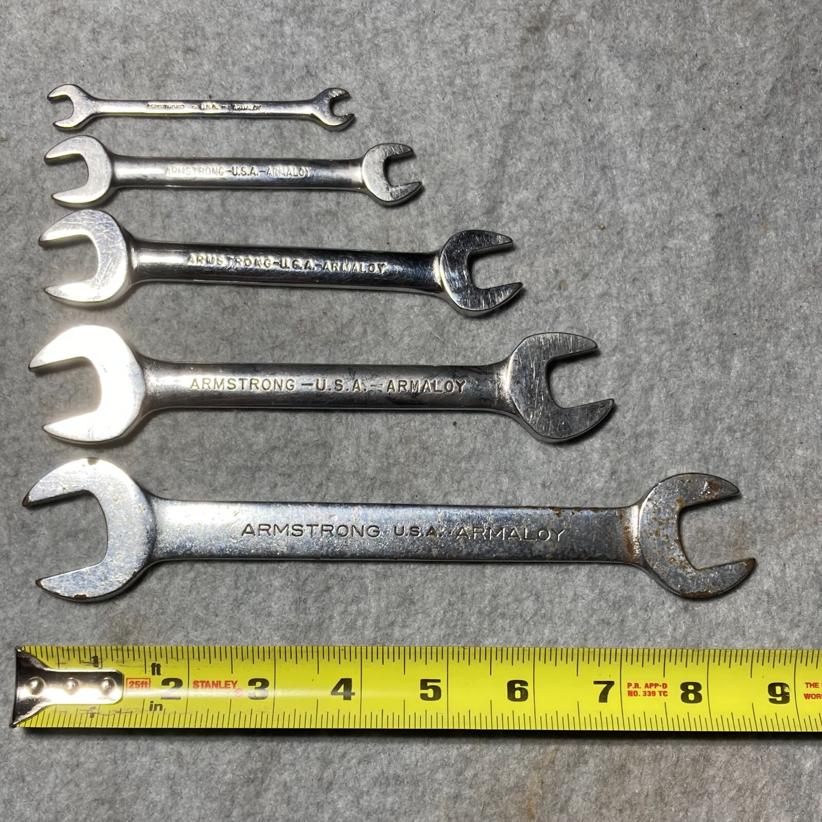 Armstrong Armaloy 5/16in 7/8in Combination Open Wrenches 27724 USA