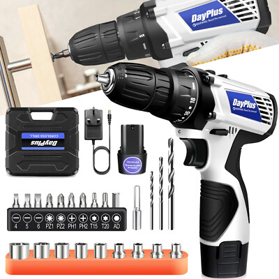 Cordless Combi Drill Electric Screwdriver Small Hand Drills 2PCS Li