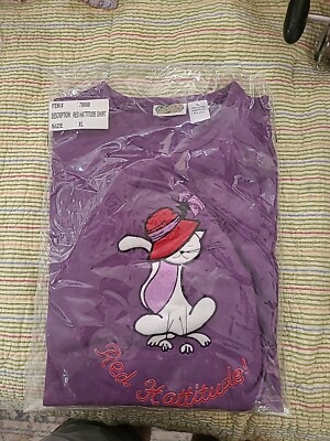 Collections Tc Purple Tunic With A Cute Cat Embroidery Red Hattitude XL Pre-own