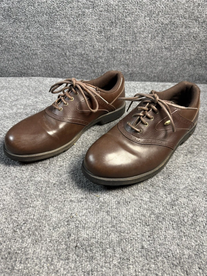 Zapatos de golf Dexter de cuero marrón GFS 10-3 para hombre 10 1/2 ejercicio ajuste al aire libre Foto 2 de 4