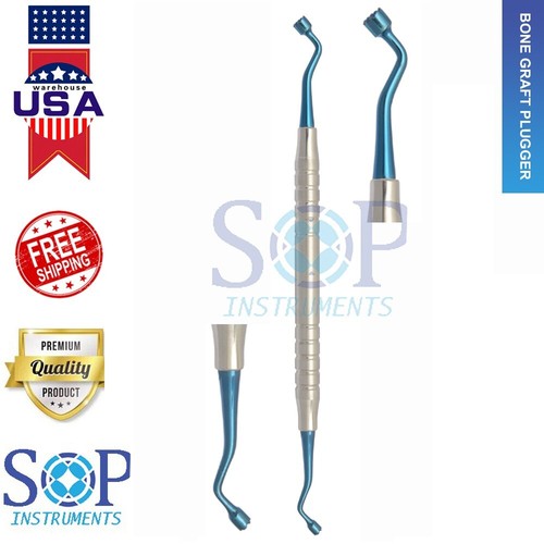 2X Dental Surgical Bone Graft Serrated Packer / Plugger by SOP Instruments - Picture 3 of 3