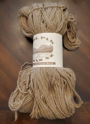 Wool Pak Yarns NZ New Zealand Wool Shade Nutmeg  10 Ply  250 grams Hank Yarn