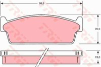TRW GDB1021 Bremsbelagsatz, Scheibenbremse FüR Nissan