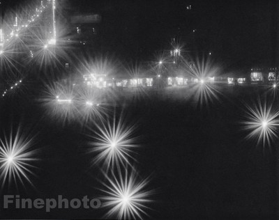 1925/63 Vintage  EDWARD STEICHEN Surreal Lights NEW YORK CITY Evening Photo Art