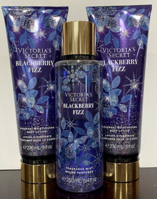 Victoria's Secret Rare BLACKBERRY FIZZ Lot of 3 Lotions & Mist Set NEW HTF LE