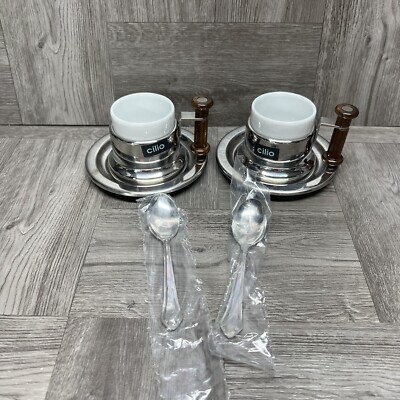 Vintage VEV VIGANO KONTESSA Espresso Cup Set Of 2 Porcelain
