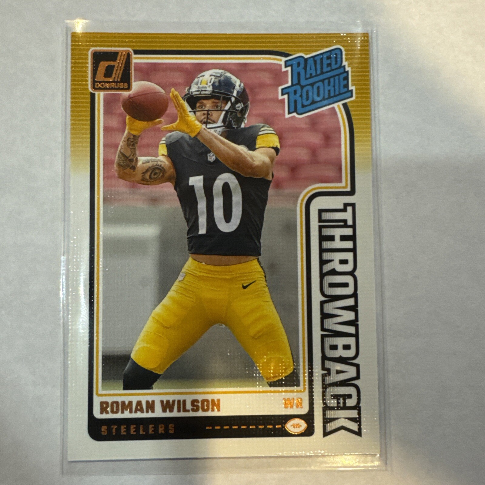 Roman Wilson (RC) - 2024 Donruss Rated Rookie Throwback #21 Pittsburg STEELERS