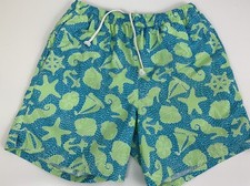 Vintage Mens LILLY PULITZER SMALL GREEN Swim Shorts Lined Drawstring VGC