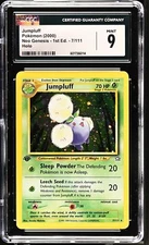CGC 9 MINT Jumpluff Neo Genesis 1st Edition 7/111 Holo Pokemon Card