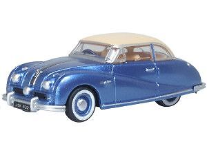 Oxford Diecast 76ATL006 Austin Atlantic Coupe Blue Cream OO Gauge