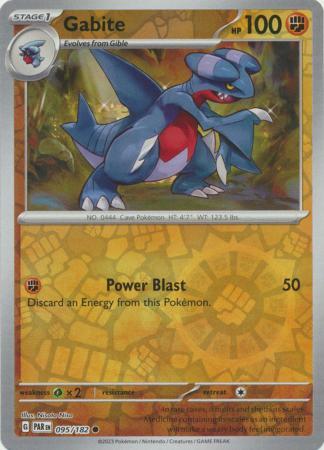 GABITE 095/182 PARADOX RIFT POKEMON (REVERSE HOLO, NM)