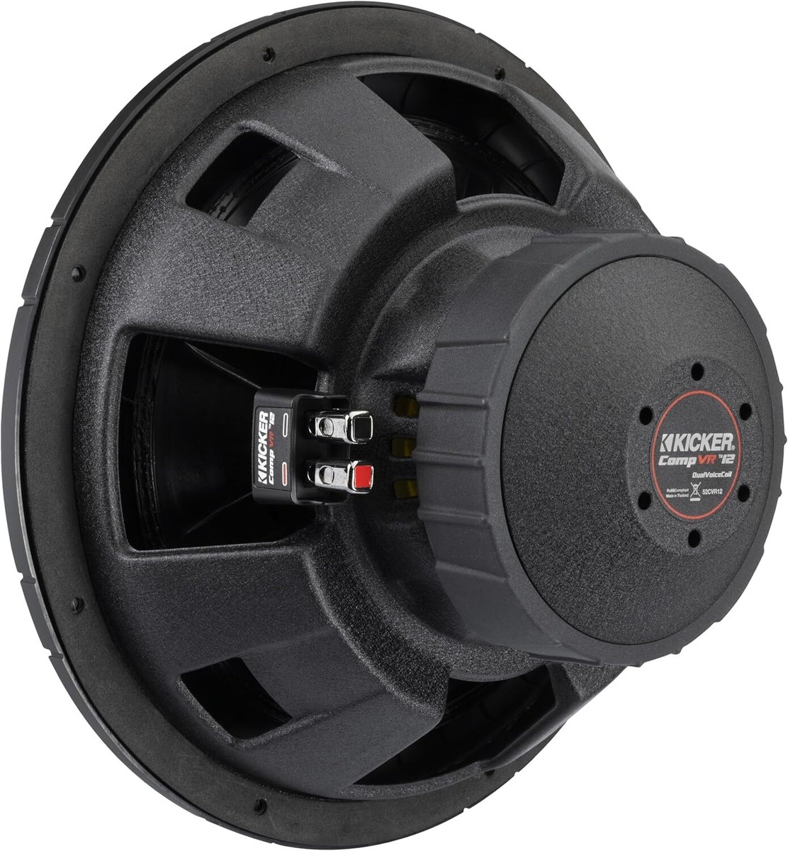 KICKER 12 inch CompVR 4 Ohm DVC Subwoofer 52CVR124 – 900W Peak