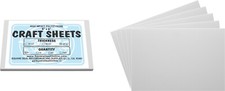 White Flex Plasticard Polystyrene Craft Sheets - 4"x6" - .060" thick - 5 Pack