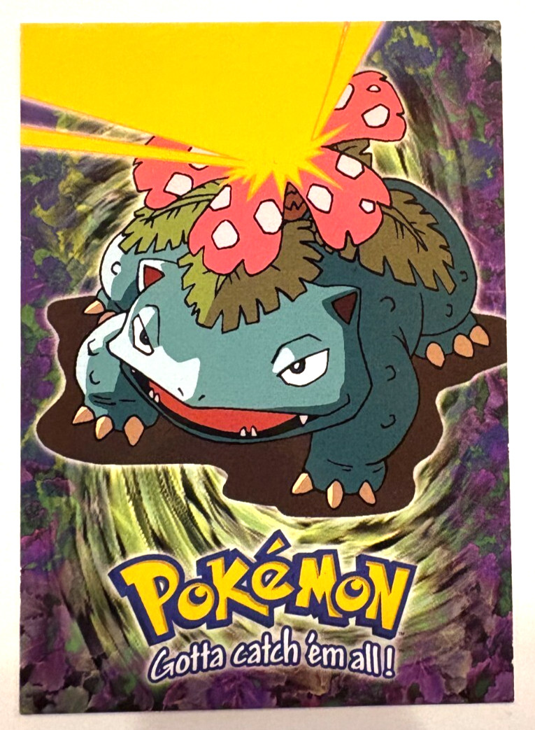 1999 Topps Pokemon #03 Venusaur Movie Card E3 Blue Topps Logo Ed Never Played