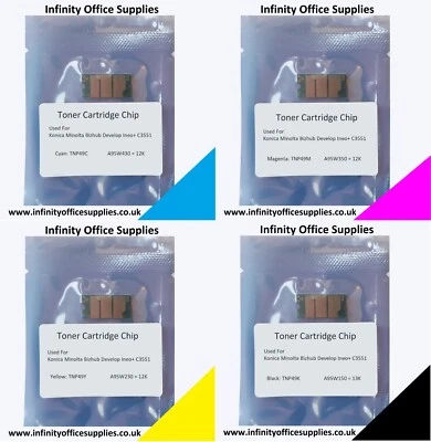 Toner Reset Chip TNP49 for Konica Minolta Bizhub, Develop Ineo C3551 Printer