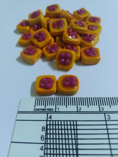 25 Lot blueberry Puffs Pie Dollhouse Miniatures Food Hand madeBakery Supply. - Picture 5 of 8