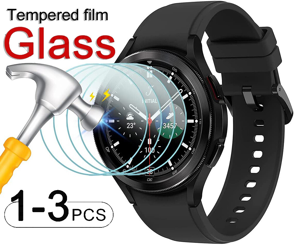 1-3Pcs Tempered Glass Screen Protector For Samsung Galaxy Watch 4 Full Cover