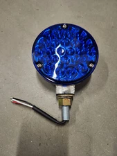 Chrome LED Tail Light, Blue, 2 Function Brake And Running Light, Off-Road Light