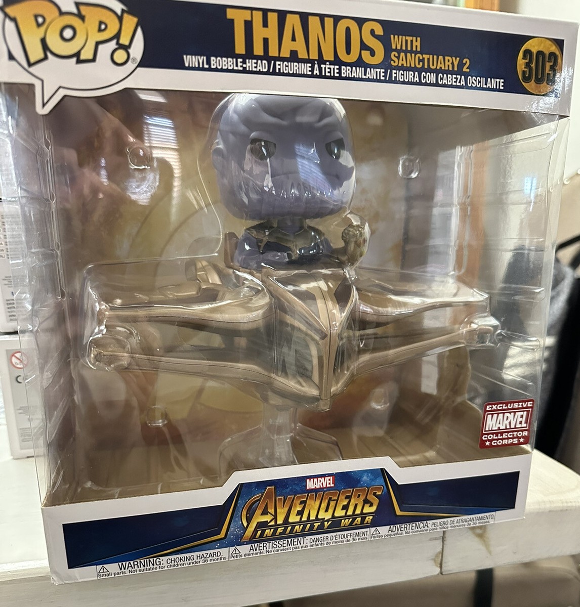 Funko Pop Avengers Infinity War Thanos With Sanctuary #303 Collector Corps - Main Image