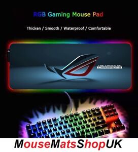 Asus Rog Rgb Led Extra Large Gaming Mouse Pad Mat Non Slip 80x30cm X3mm Thikness Ebay