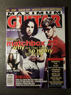 Maximum Guitar Magazine Nov 1997 Matchbox 20, Pantera - Dimebag, Kiss, Megadeth