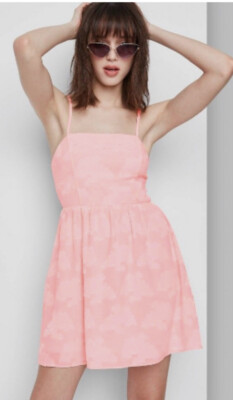 pink jacquard skater dress Pink and Gold Floral Jacquard Corset Mini Dress 52229