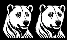 Polar Bear Two Graphic Vinyl Decal Vehicle Window Tablet Laptop Tumbler Notebook