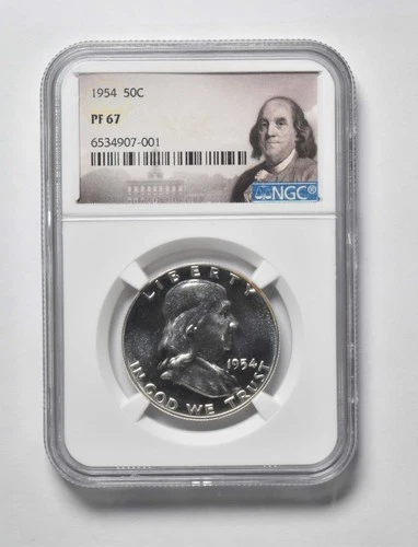 1954 PF67 Franklin Half Dollar NGC Special Lbl *7864
