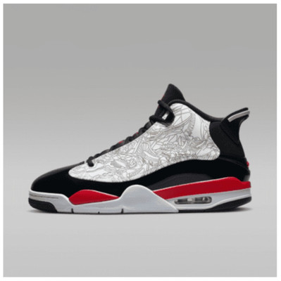NIB Air Jordan Dub Zero, White / Fire-Red / Black, Mens, Size 10 M