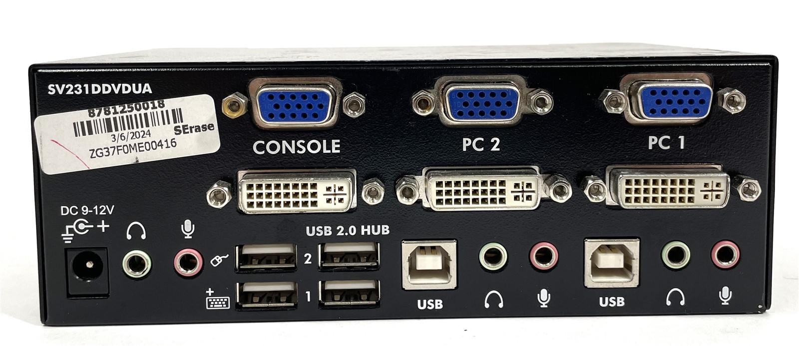 StarTech SV231DDVDUA 2 Port DVI VGA Dual Monitor KVM Switch Audio/USB