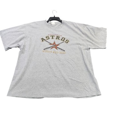 Houston Astros Shirt Mens 2XL Gray MLB Baseball Lee Sport Minute Maid Park