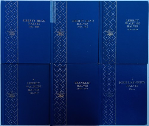 Whitman Half Dollar Coin Album Lot: Liberty Head Halves Walking Franklin Kennedy