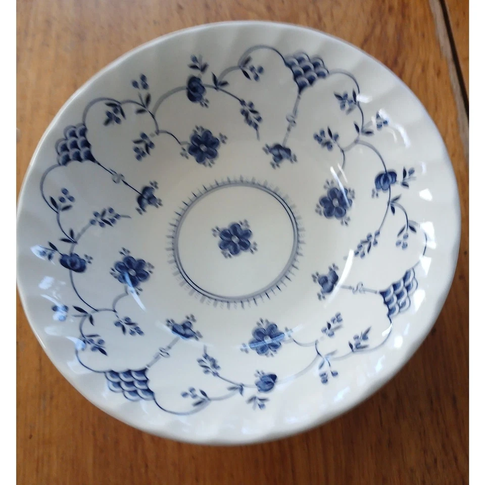 6 cuencos cupé Churchill Classic Finlandia azul blanco Staffordshire Inglaterra Foto 4 de 4