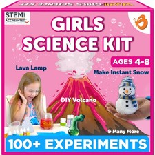 100 Girls Science Kit for Kids Ages 4 5 6 7 8  Girls in STEM  Science Expe...