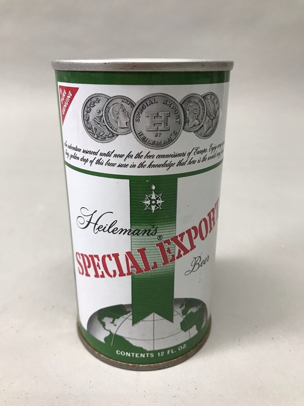 HEILEMAN'S SPECIAL EXPORT STRAIGHT STEEL PULL TAB OLD EMPTY BEER CAN Marked 5521