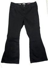 Ava  Viv Jeans Womens 18 High Rise Flared Stretch Denim Zip Fly Dark Blue Wash