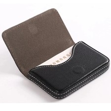 PU Leather Business Card Holder   Professional Pocket Wallet w/ Magnetic Closure