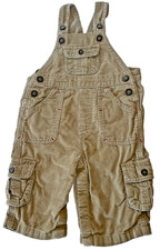 VTG 2006 BABY GAP Durable Goods Retro Cargo Pocket Soft Corduroy Overalls 6-12M