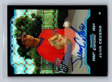 2004 Bowman Chrome X-Fractor Auto Juan Cedeno # 339