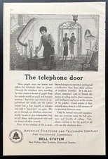 AT&T Bell Telephone System 1925 print AD *The Telephone Door*