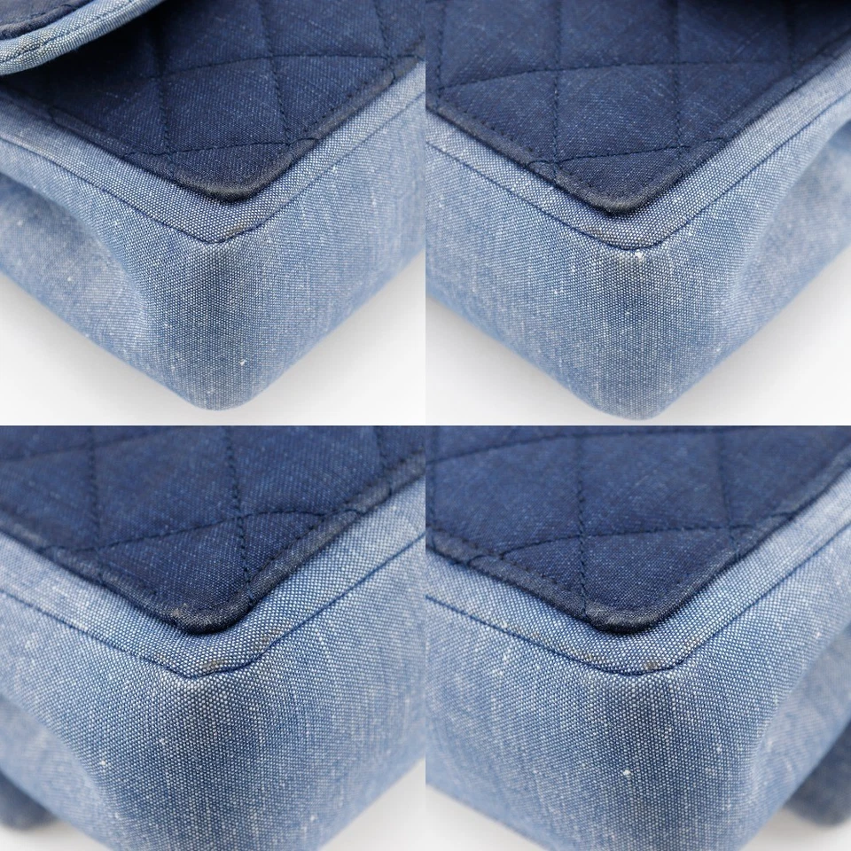 CHANEL ChainShoulder Shoulder Bag Matelasse Double chain Blue denim Women - Image 4 of 4
