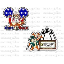 Disney Chip n Dale 2 pc Premade Scrapbook Paper Piece die cut