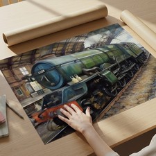 Great Western Railway BR King Class A3 Kunstdrucke Poster Eisenbahnen Züge