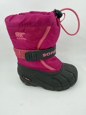 Sorel Kid  s Explorer Waterproof Hook  Loop -SZ 8 C- Insulated Winter Snow Boots
