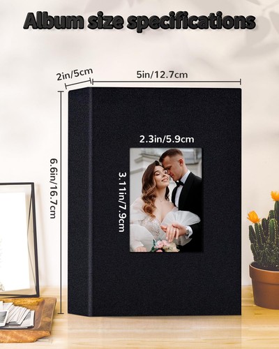 4x6 Photo Album with 100 Pockets Linen Cover for Wedding Family Annivesary - Picture 6 of 7