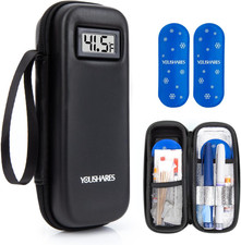 YOUSHARES Insulin Cooler Travel Case, Peptide Travel Case with Temp Display